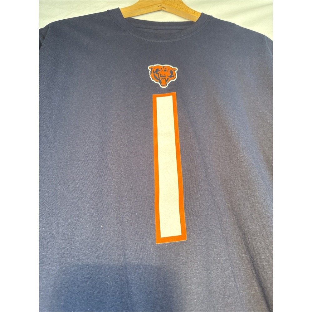 NWT NFL Team Apparel Chicago Bears Justin Fields Men T-Shirt, Size Medium , Blue - Picture 4 of 9